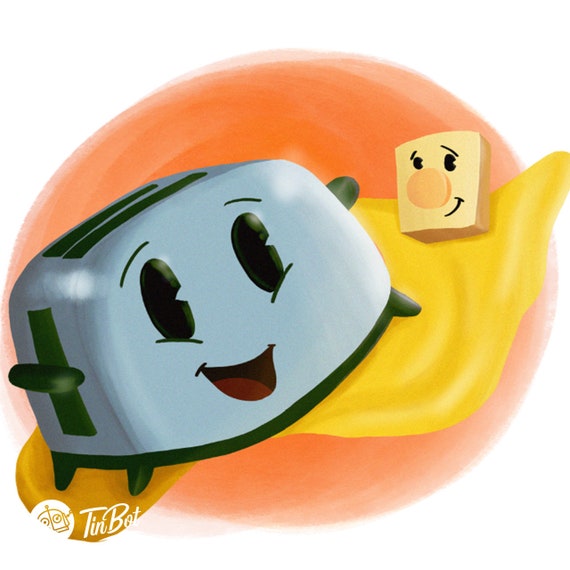Toaster & Blanket Brave Little Toaster digital art character Etsy