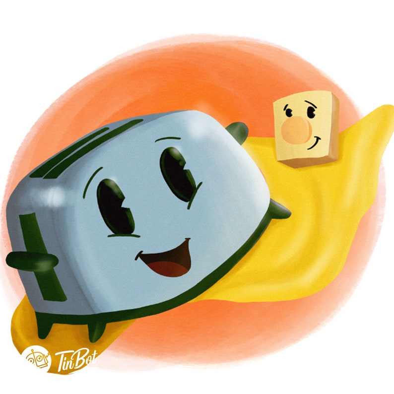 Toaster & Blanket Brave Little Toaster digital art character Etsy