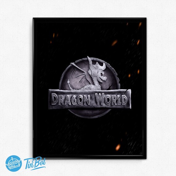 Dragon World Jurassic World Parody Inspired Art Mash Up Etsy Australia