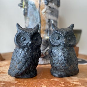 Owl Bookends Cast-Iron / Office Bookcase Decor