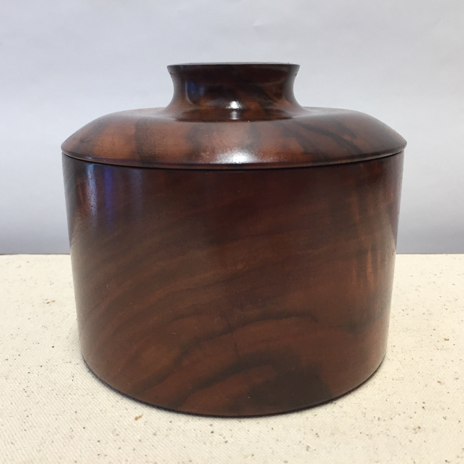 1982 Round Wooden Lidded Box / Morrow / Vintage / Hand Turned Etsy Australia