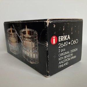 Iittala Finland Erika Tea-Light Candle Holders in Original Box / Bedroom Decor