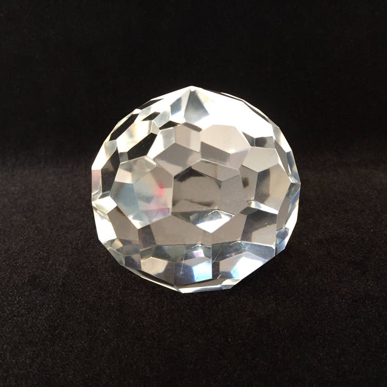 Tiffany & Co. faceted crystal paperweight glass paperweight Etsy