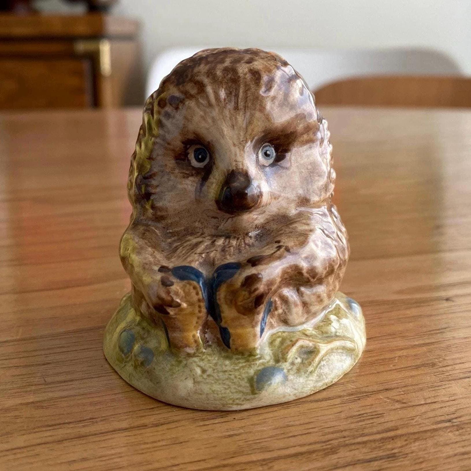 彫刻・オブジェ Beatrix potter antique objet 1983 Vintage BESWICK England BEATRIX POTTER “Old Mr. Pricklepin