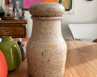 Lidded Ceramic Jar / Vintage Studio Pottery