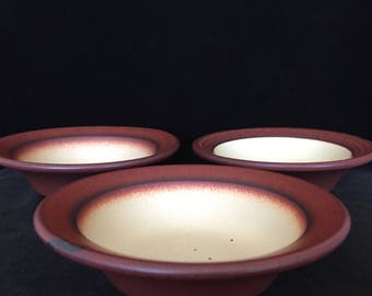 Edith Heath ceramics small bowls rim line vintage dinnerware