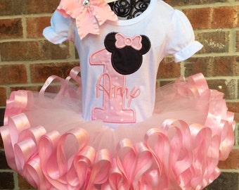 Baby Pink Minnie Tutu 3 Piece Set