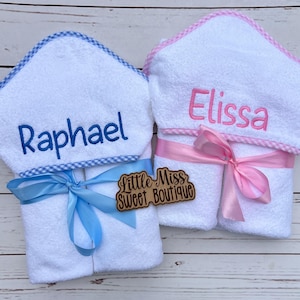 Monogrammed Hooded Baby Towel - Personalized Baby and Toddler Bath Towel - Hooded Towel for Boys - Hooded Towel for Girls -Custom Baby Towel