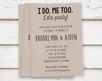 Reception Only Invitation Etsy