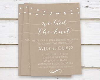 elopement reception invitation etsy