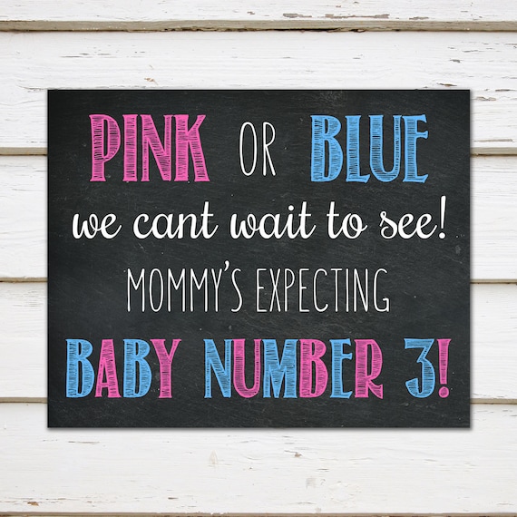 Printable Pregnancy Announcement Baby Number Three Templates