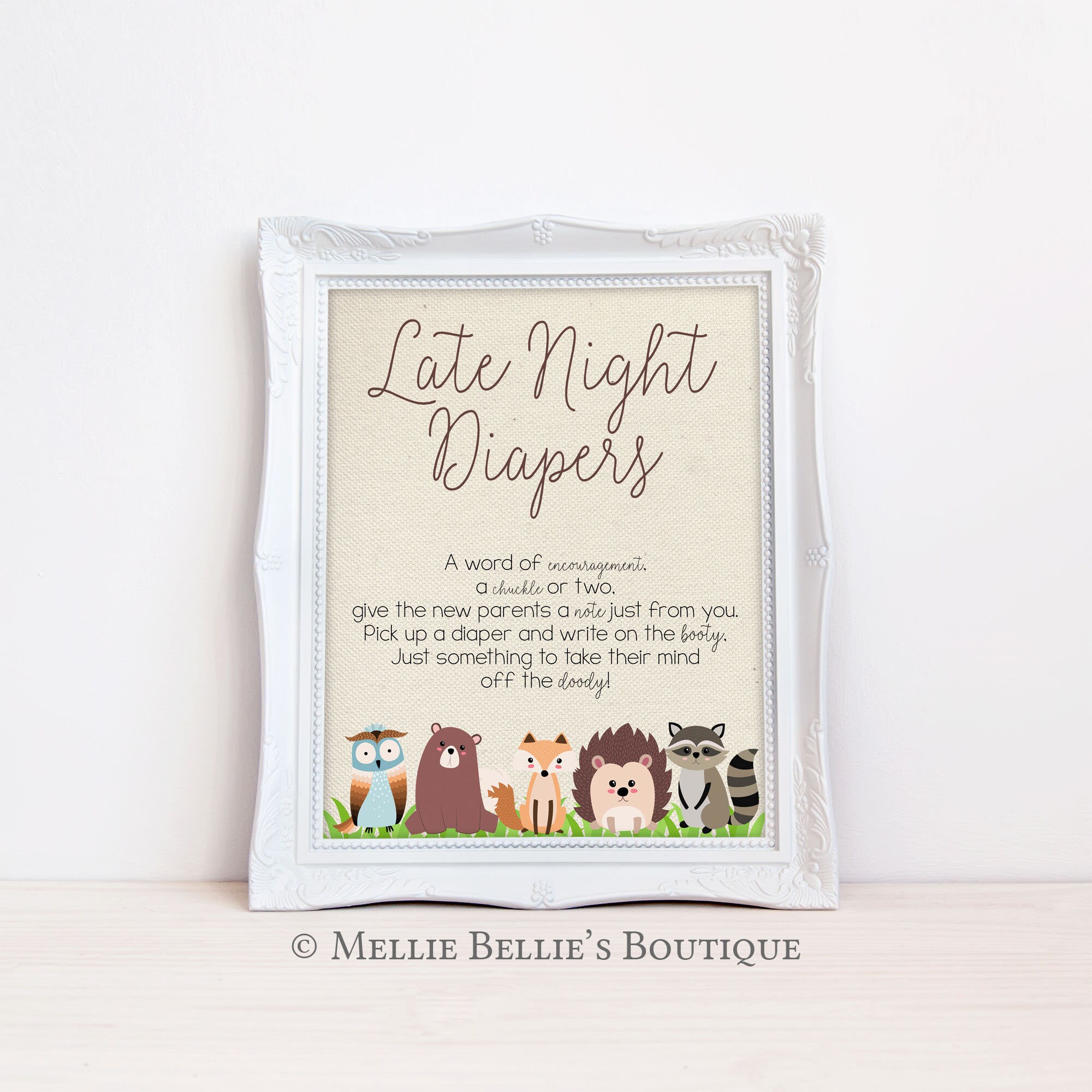 Printable Baby Shower Game Diaper Thoughts Late Night Diapers