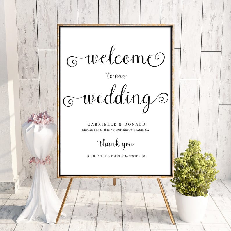 Printable to Our Wedding Sign Wedding Entrance