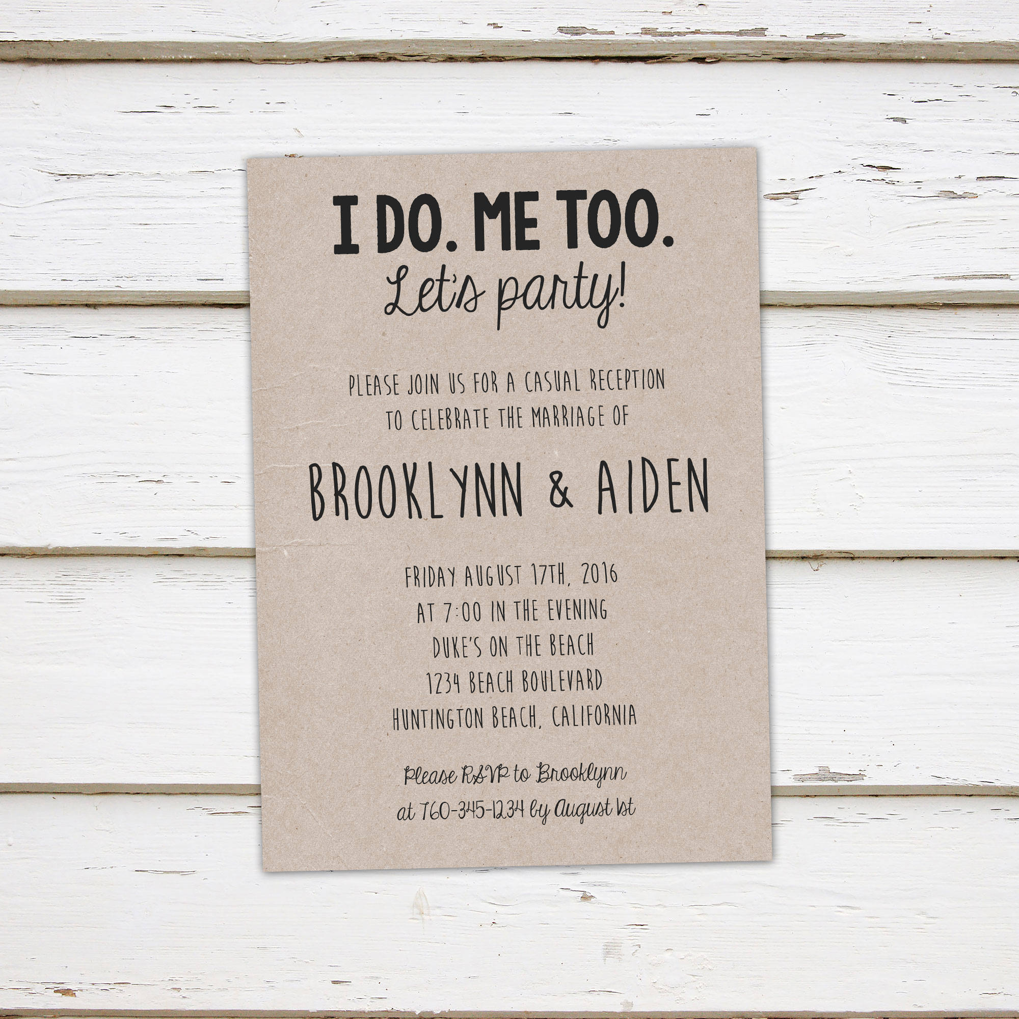 Wedding Reception After Elopement Invitation Wording