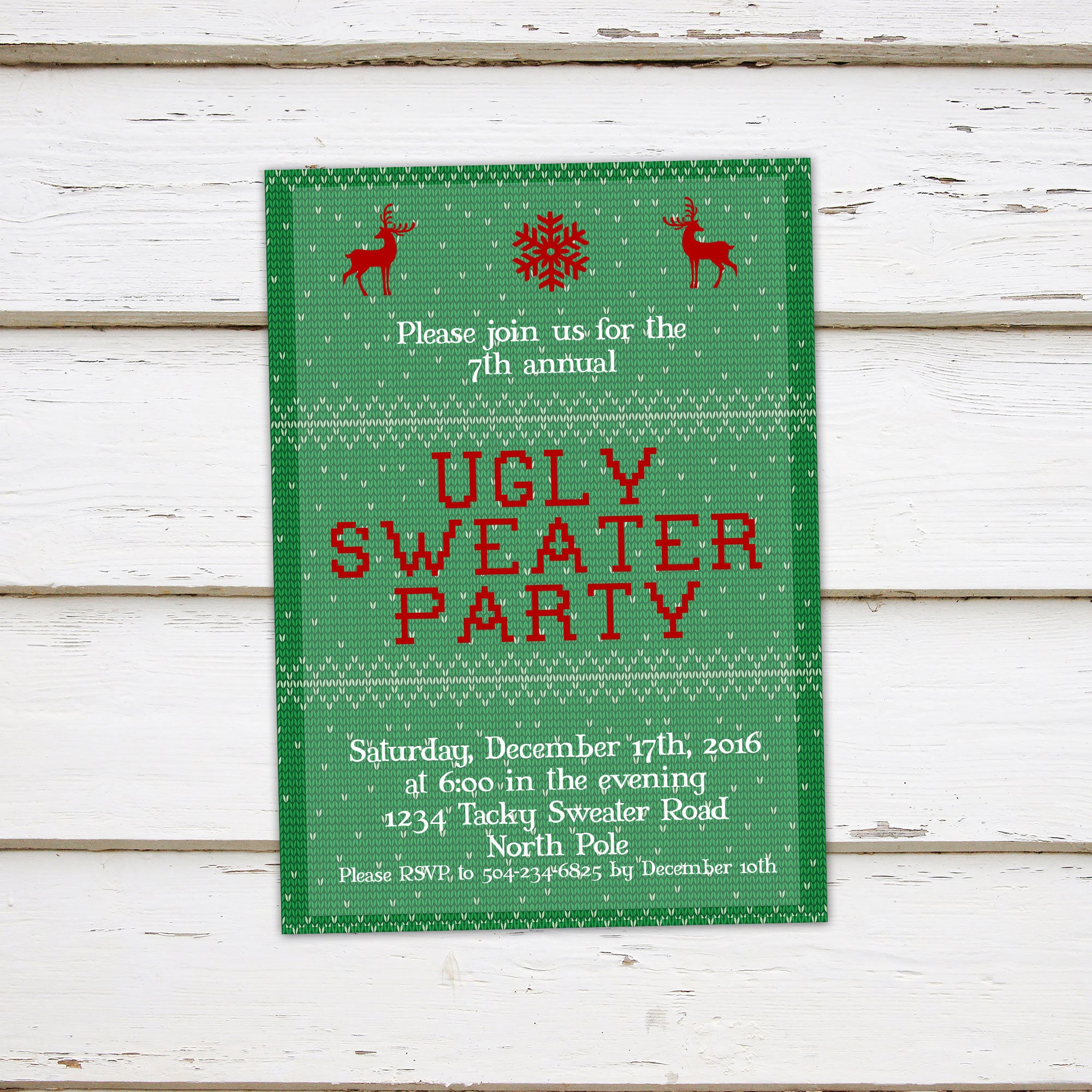 Printable Ugly Sweater Christmas Party Invitation Funny Tacky Holiday Office Annual Adults MB247 Printable Ugly Sweater Christmas Party Invitation Funny Tacky Holiday Office Annual Adults MB247