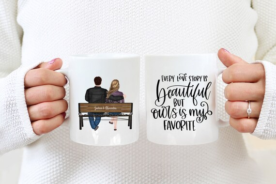 Personalized Couple Coffee Mug, Every Love Story is Beautiful, Valentine's Day Gift, For Her or For Him, Under 25, Anniversary Gift, MB675 Il_570xn