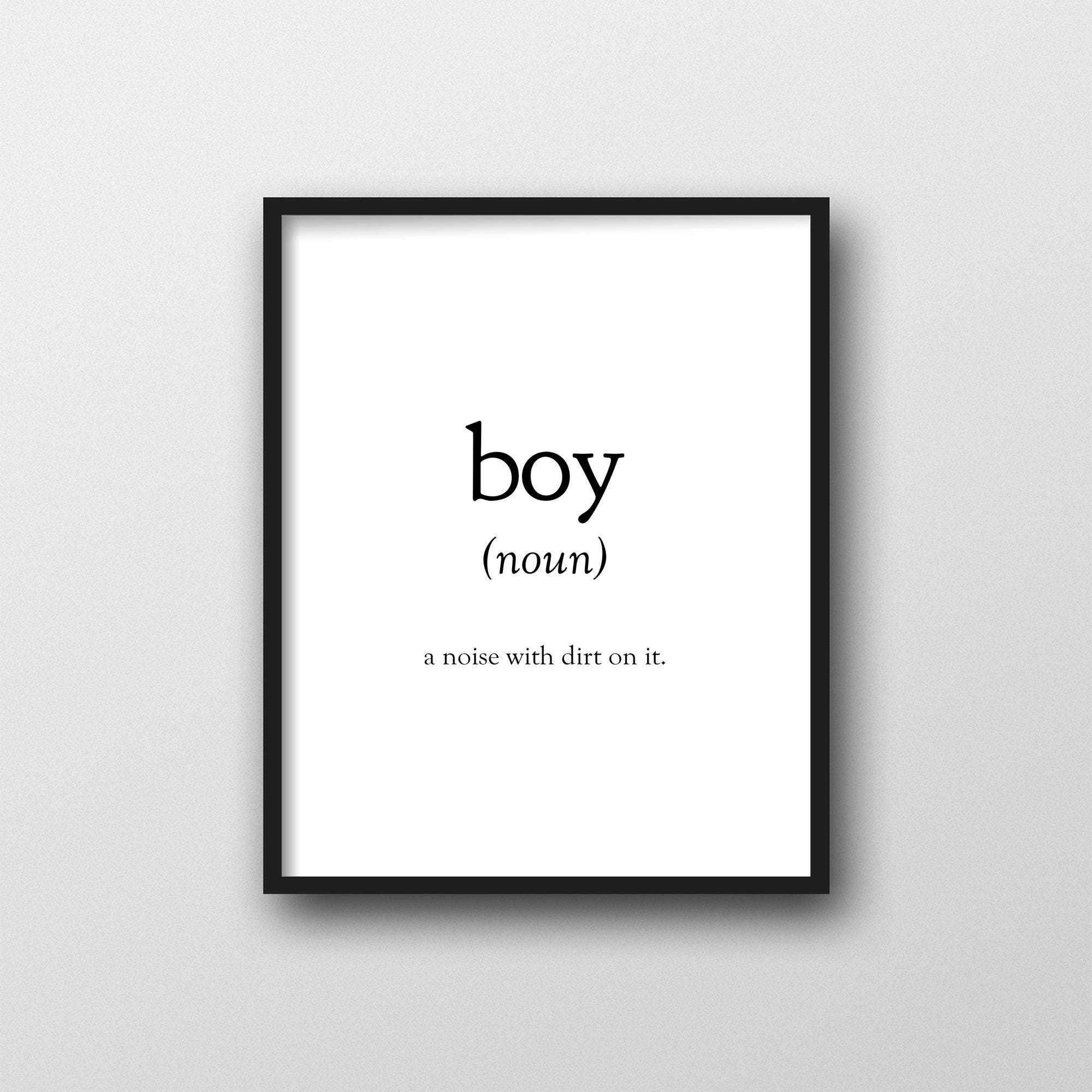 Boy Definition Printable Wall Art Boy Definition Funny Etsy