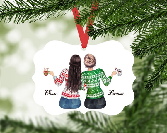 Personalized Best Friend Ornament, Custom Gift Best Friends, BFF Christmas Gift, Gift for Besties, Gift for Her, Customized, MB691 Il_570xn