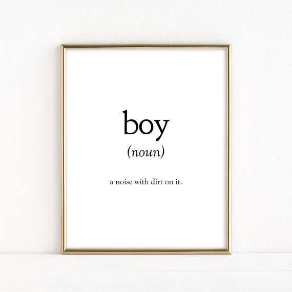 Boy Definition Printable Wall Art Boy Definition Funny Etsy