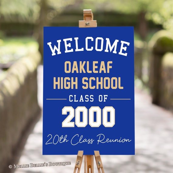 Printable Class Reunion Welcome Sign, Welcome to Class Of Sign, School Mascot & Colors, Reunion Entrance Sign, Large Format, MB549 Il_570xn