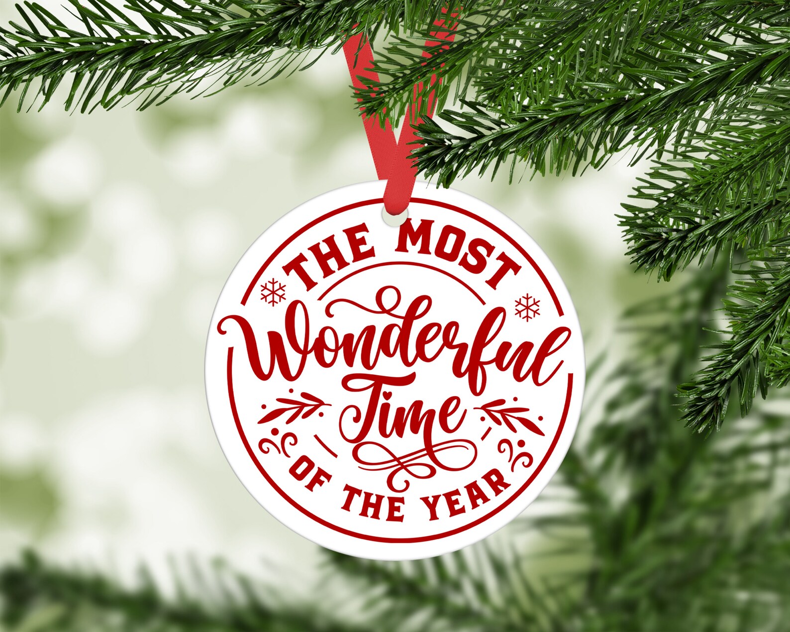 It's the Most Wonderful Time of the Year Round Ornament Etsy