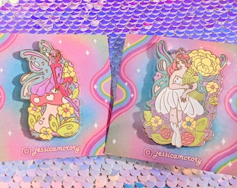 Elfenkreis Erdbeerpilz Magische Hard Emaille Pins | Niedliche Fairycore Cottagecore Emaille Pins