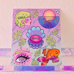 Pink Sands Vaporwave Magical Aesthetic Flash Art Print