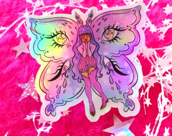 Holographic Vinyl Sticker | Magical Fairy Butterfly Cute Celestial Aesthetic