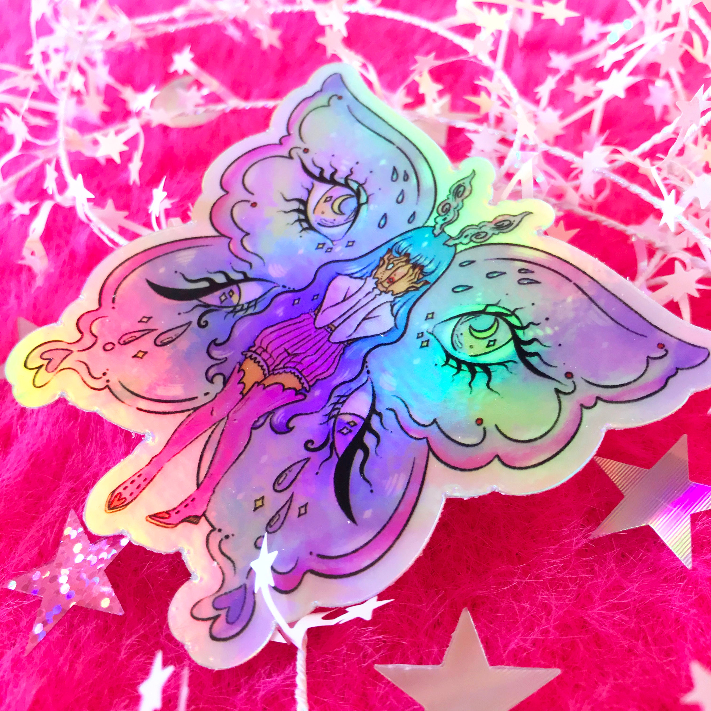 Holographic Vinyl Sticker | Magical Fairy Butterfly Cute Celestial ...