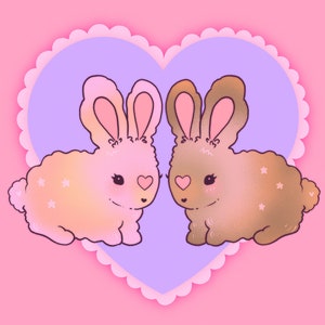 My Honey Bunny Sweet Pastel Fine Art Print | Cute Magical Matte Art Print