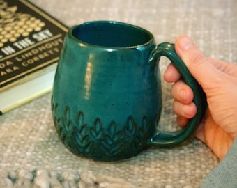 Carved Coffee Mug
