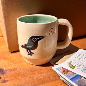 Handmade Crow Mug