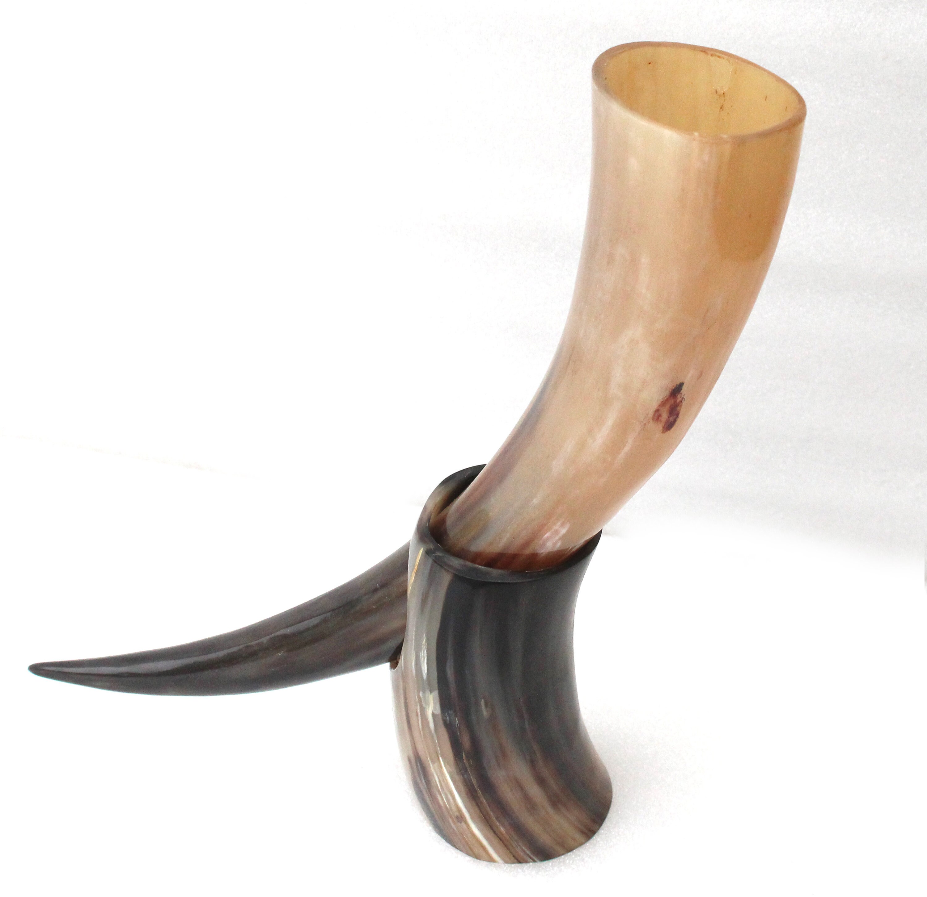 Vegvisir Engraved Viking Drinking Horn with leather holder wedding birthday gift