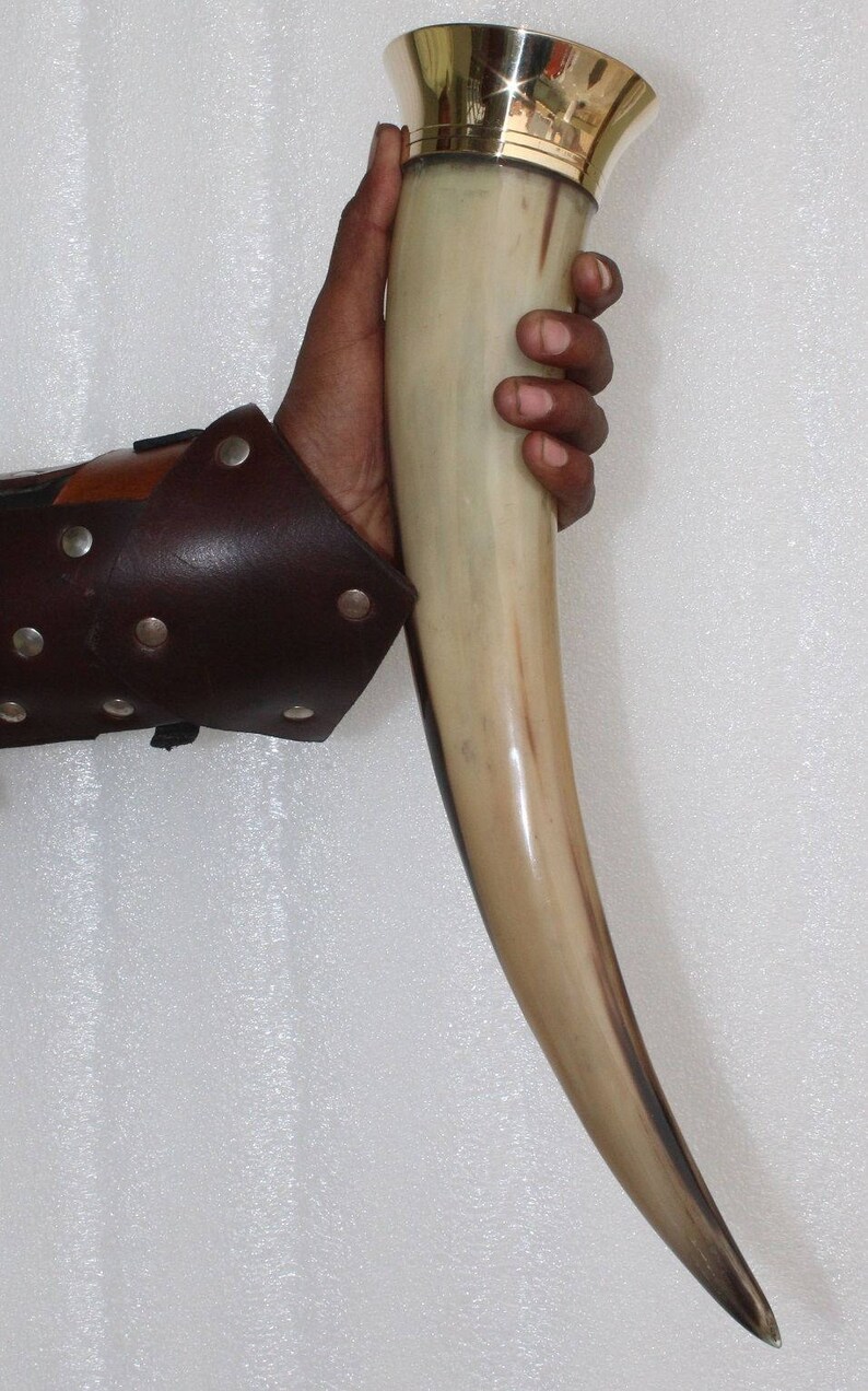 Brass Fitted Viking Drinking Horn for Beer Wine Ale Mead Best Etsy