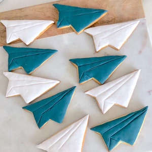 Paper Airplane Cookies 1 Dozen paper Planes Party Paper - Etsy