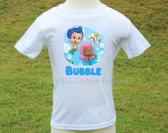 Gil, Molly i Bubble Puppy drukowane Tshirt-Bubble gupików spersonalizowane T-shirt-bajki Tshirt drukowane