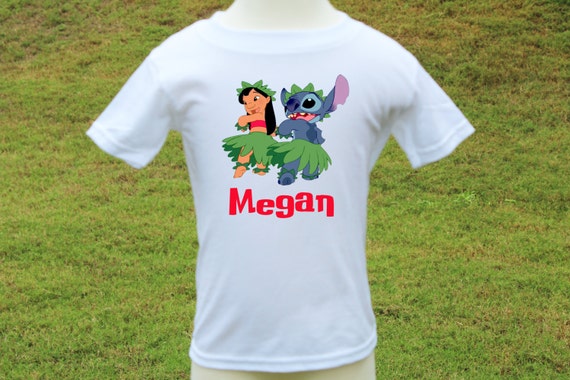 Baile hawaiano Lilo y Stitch impreso camiseta amigos hawaianas