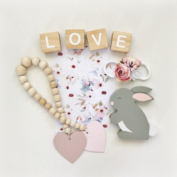 Double Wooden Bead Garland Star Heart Ice Cream Fairy Etsy