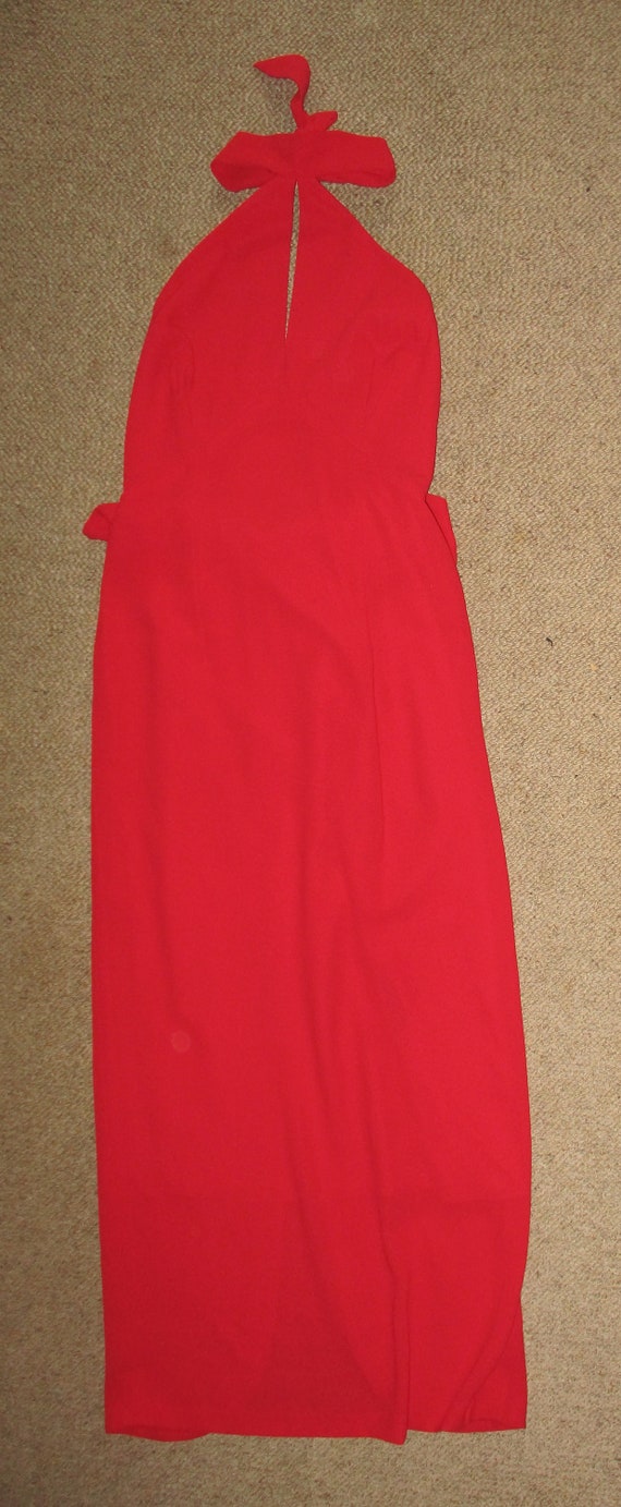 Vintage Size 8 MERIVALE Sexy Red Evening Dress