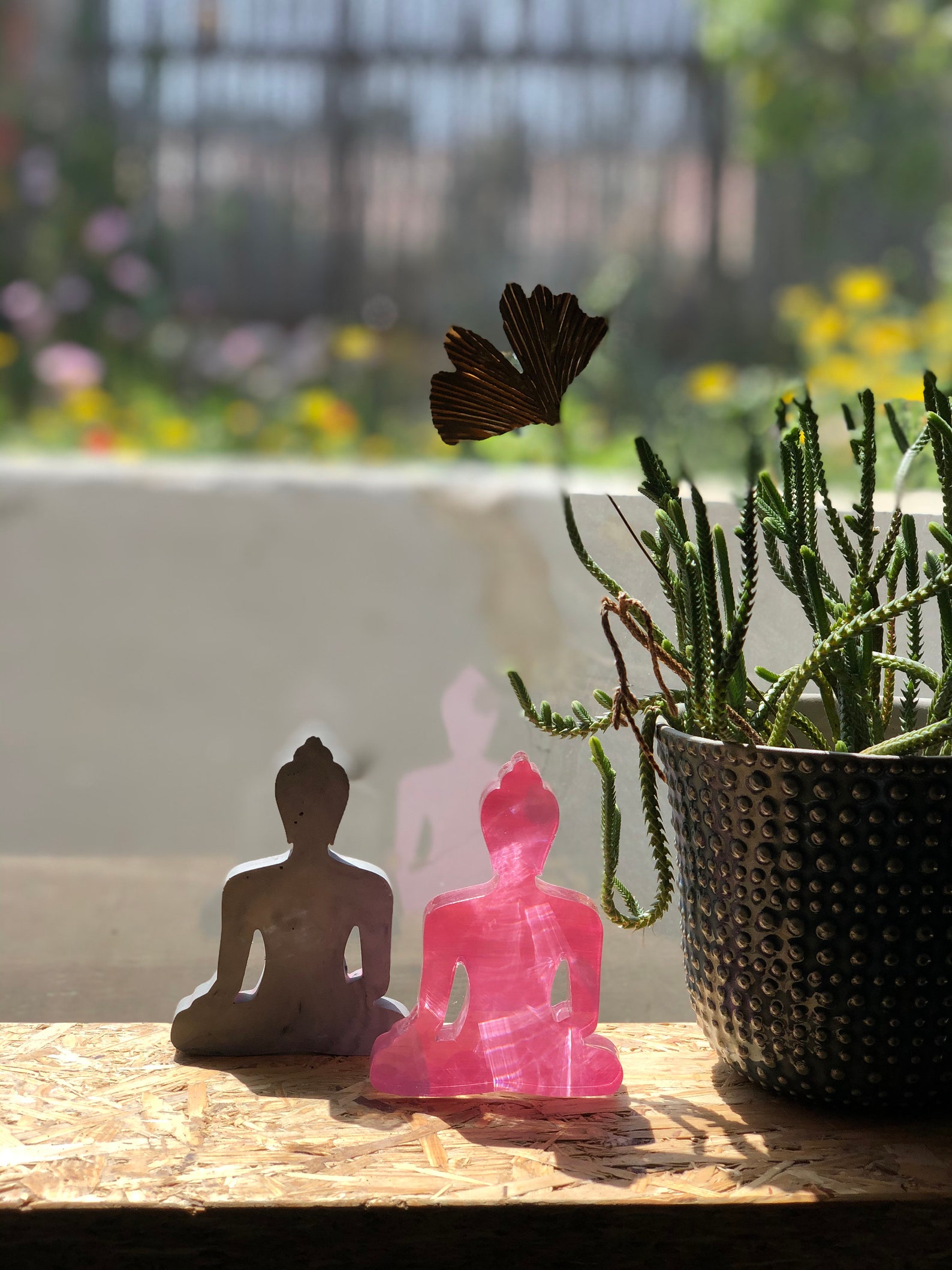 Light Pink Buddha statue Buddha shelf decor Etsy