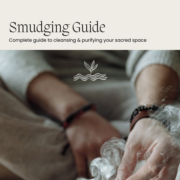 Earthy minimalistic smudging guide printable