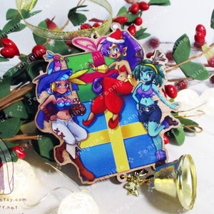 Shantae Wooden Christmas Ornament | Includes 4x6in Print | Shantae, Sky, Rottytops Holiday Ornament Decoration Gift