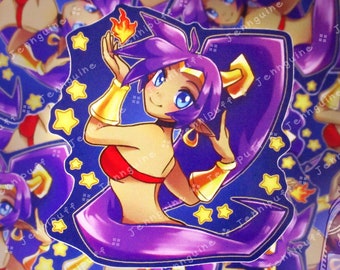 Shantae Half Genie Bust 3in Die-Cut Vinyl Sticker Cute Kawaii Anime Video Game Starry Hero 3x3in