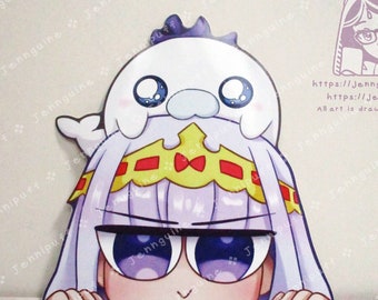 Sleepy Princess in the Demon Castle 4in Peeker Peeking Sticker Die-Cut Decal Cute Kawaii Anime Gift Peek AnimeGirl Suya Princess Syalis Sya