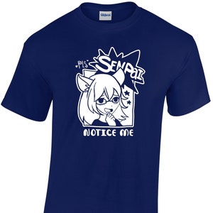 Pls SENPAI Notice Me - Original Artwork - Unisex T-Shirt - I will NEVER be selling this again as I don&#39;t have the ability to make it anymore