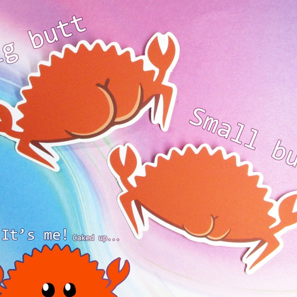 Thicc Rustacean Crab Crustacean Ferris Rust Programming Language Coder Vinyl Sticker - Weatherproof Waterproof meme