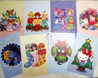 Christmas 2022 4x6in Prints, MLP, Fru!ts Basket, Hell0 K!itty, Eeveelution, Sakamoto N!chijou, Deltarune, Bee and Puppycat, Princess Peach