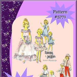 Tammy & Pepper Doll Sister Wardrobe Pattern  #5771