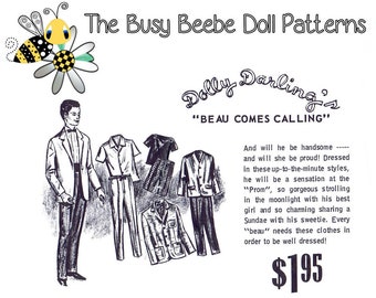 Dolly Darling Easter Parade wardrobe Doll Pattern for Barbie 11.5/"