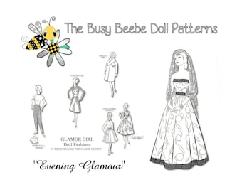 Dolly Darling Easter Parade wardrobe Doll Pattern for Barbie 11.5/"
